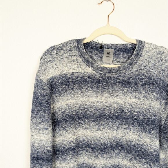 NWT VRST Men’s Navy Blue & White Relaxed Fit Striped Sweater Size S - Picture 4 of 8